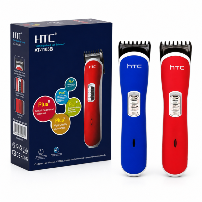 Original HTC AT-1103B Cordless Electric Hair & Beard Trimmer | Battery Powered Unisex Grooming Kit for All Hair Types
